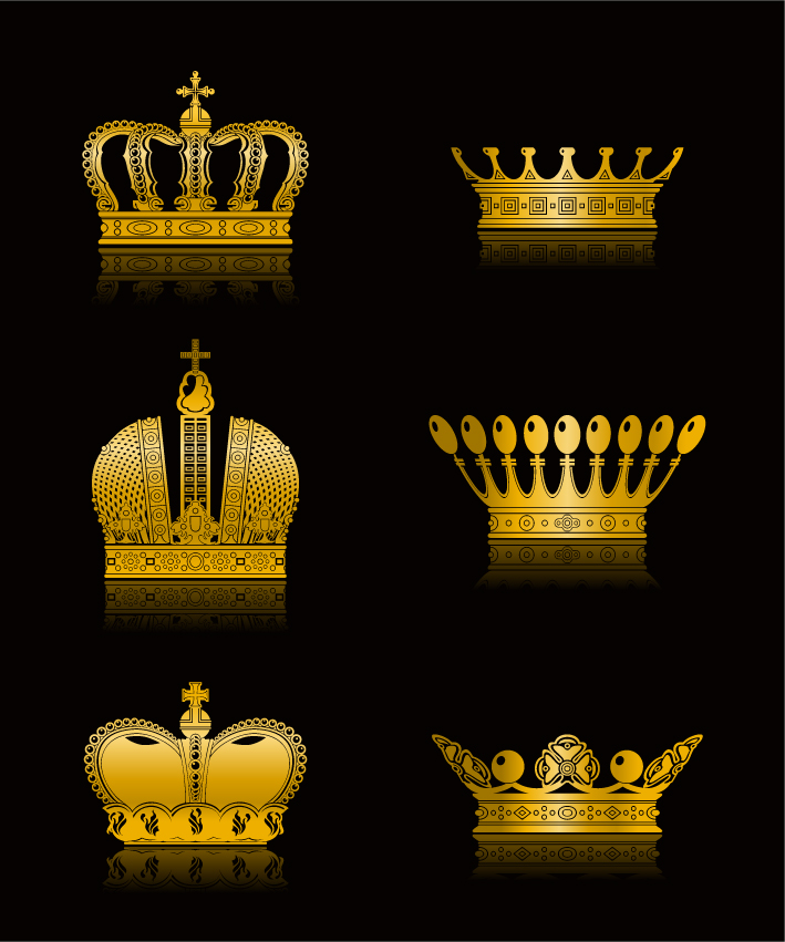 free vector Golden wheat crown vector clip wings